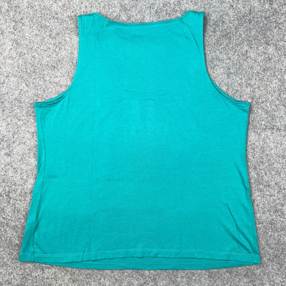 J Jill Tank‎ Top Womens XL Blue Gathered Essential Stretch Casual Staple Shirt - Picture 5 of 9